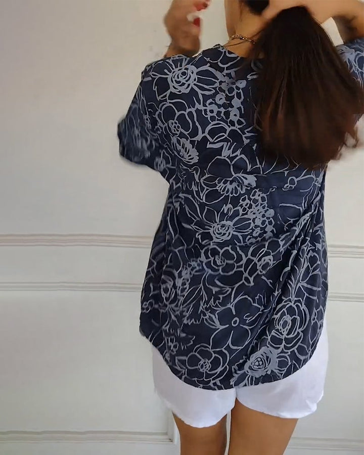 Margot | Printed V-Neck Blouse