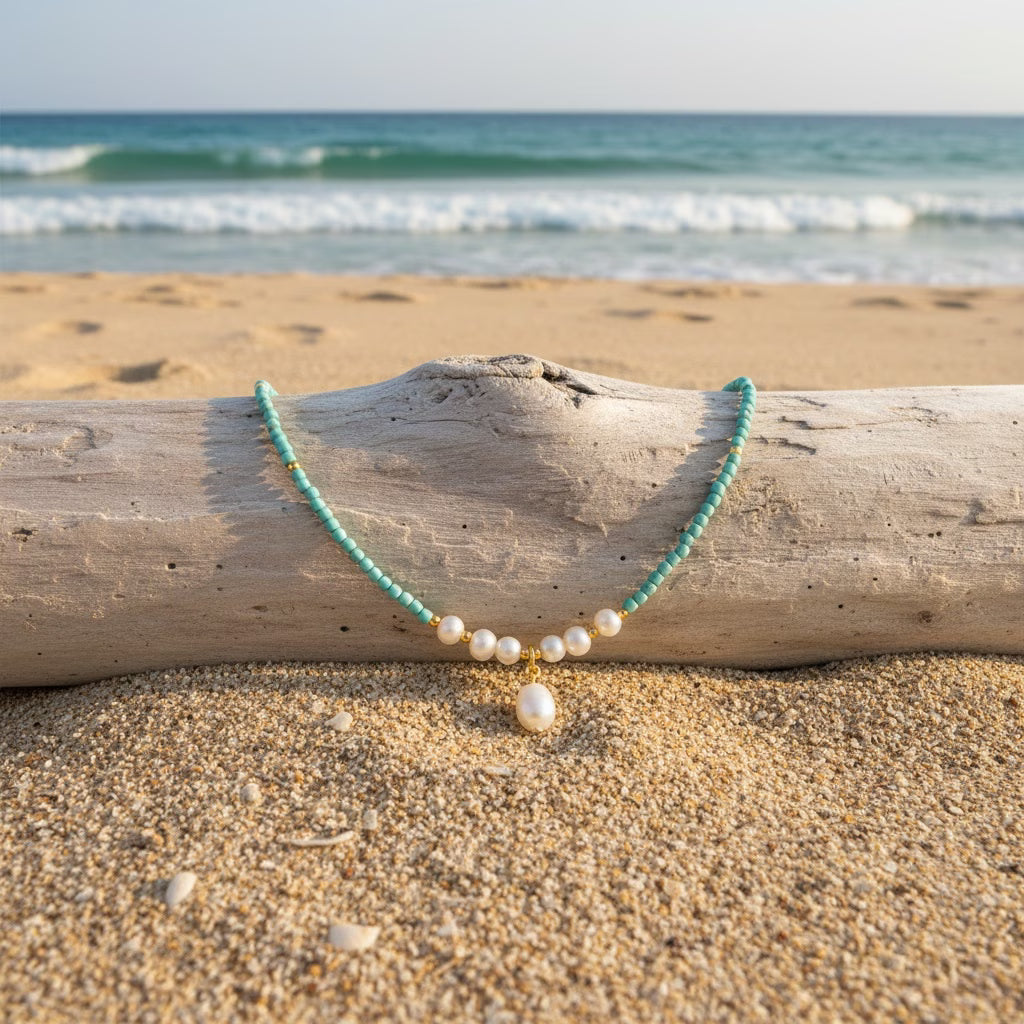 Freya™ | Turquoise and Pearl Necklace
