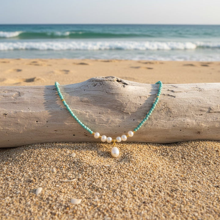 Freya™ | Turquoise and Pearl Necklace