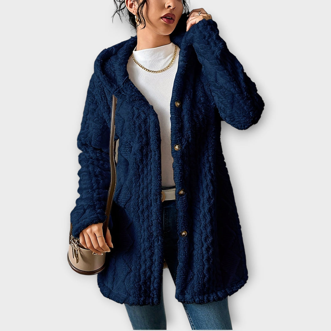 Elsie | Textured Winter Hoodie Jacket