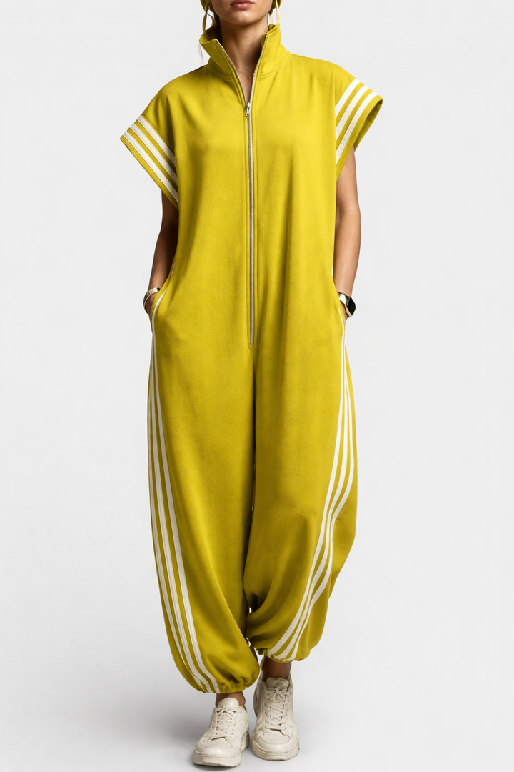 Valentina | Zip Collar Jumpsuit
