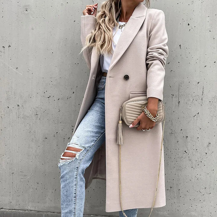 Evelyn | Classic Winter Coat with Lapels