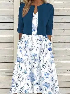 Ivy – Elegant Floral Midi Co-Ord Set