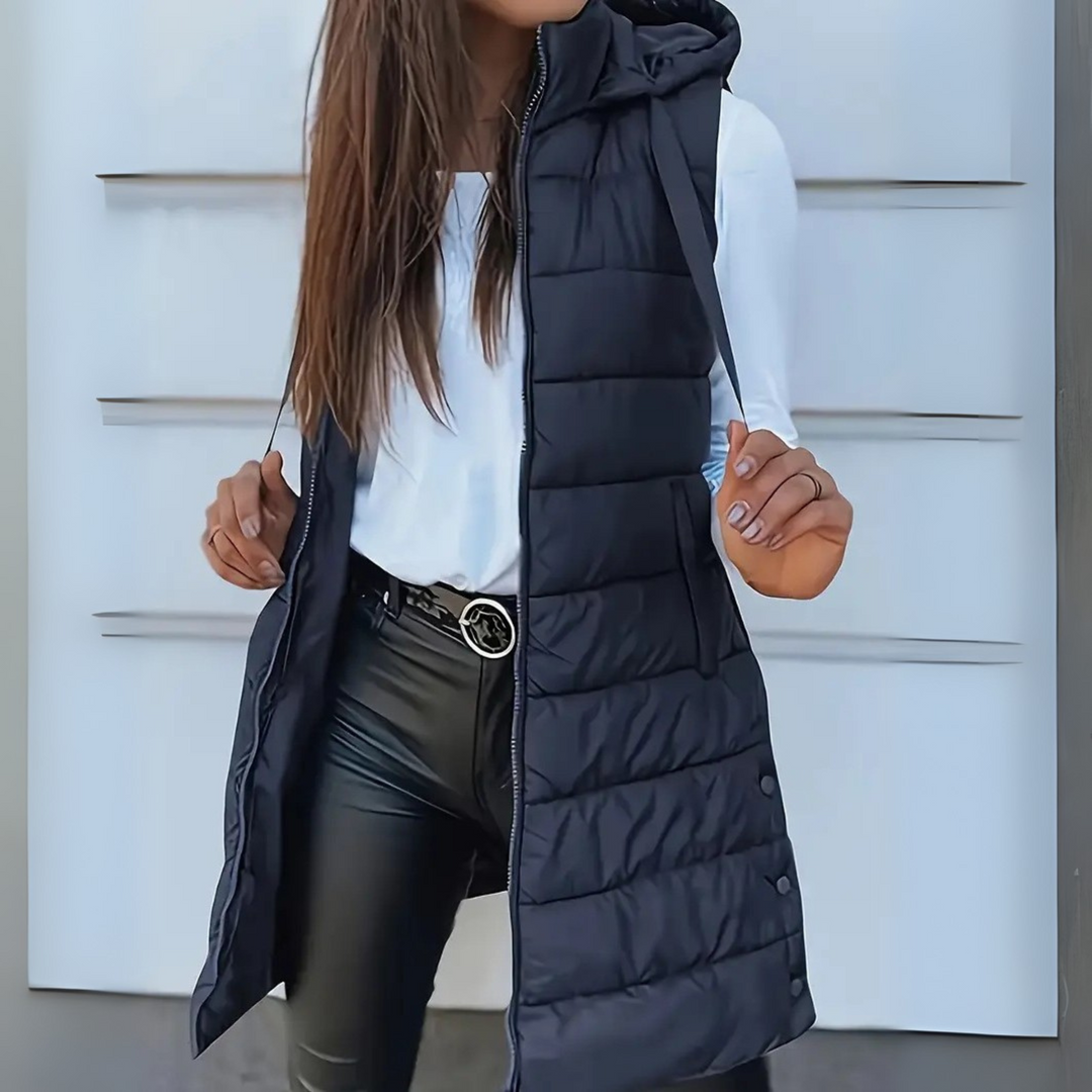Eirlys | Sleeveless Hooded Puffer Vest