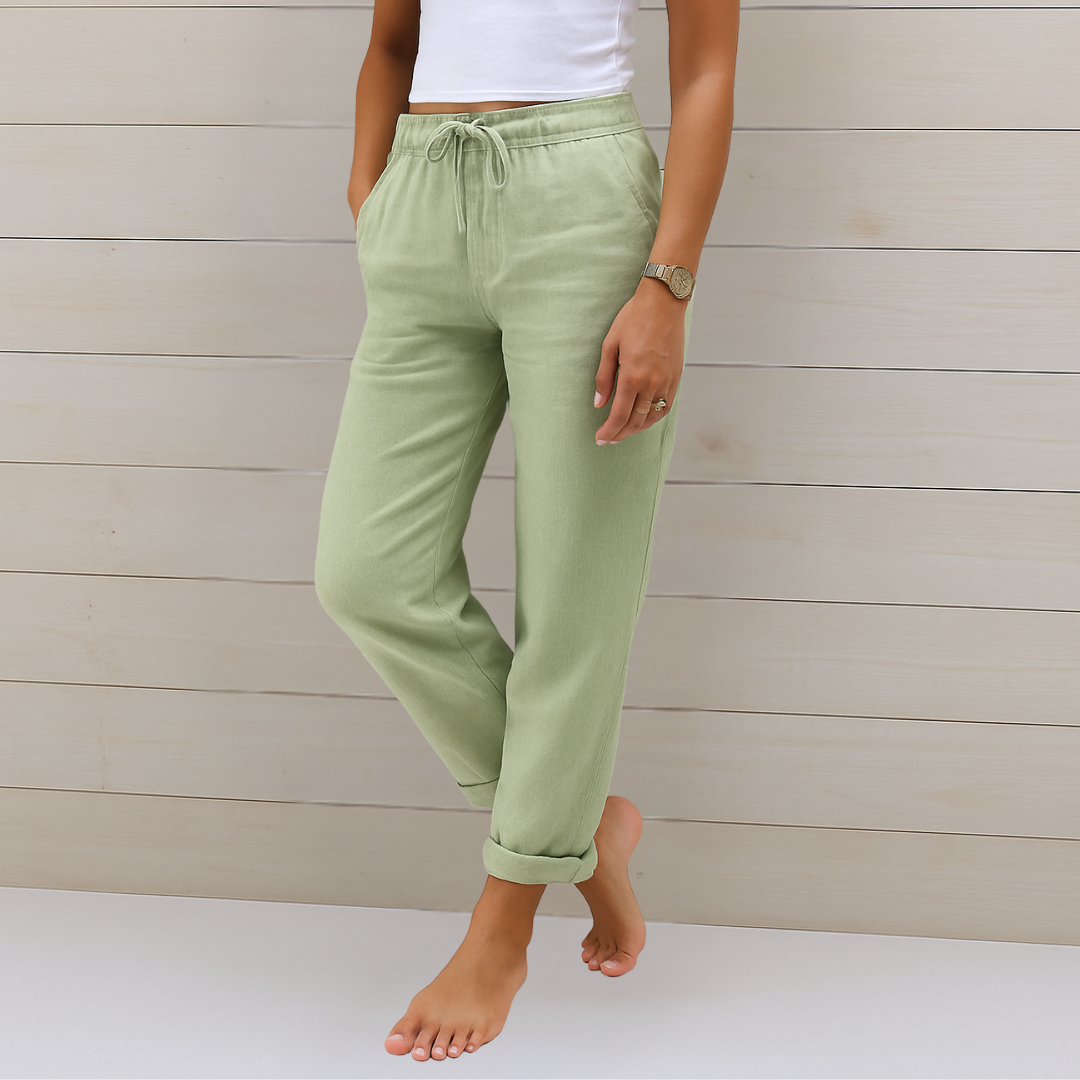 Adrianna™ | Premium Linen Stretch Trousers