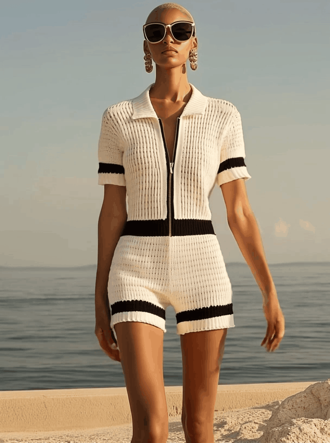 Zara — The Short Summer Knit Jumpsuit