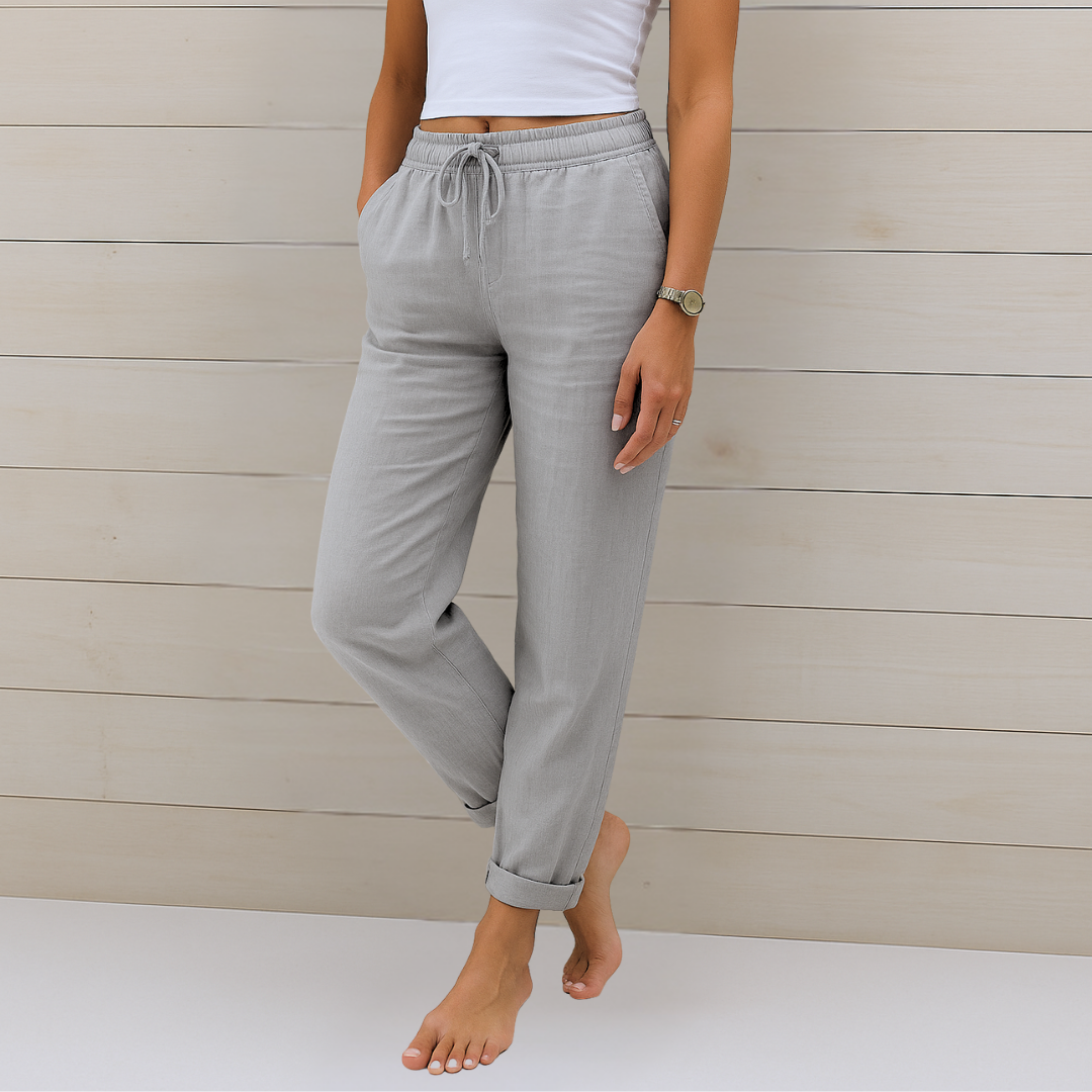 Adrianna™ | Premium Linen Stretch Trousers