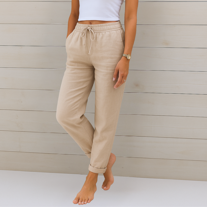 Adrianna™ | Premium Linen Stretch Trousers