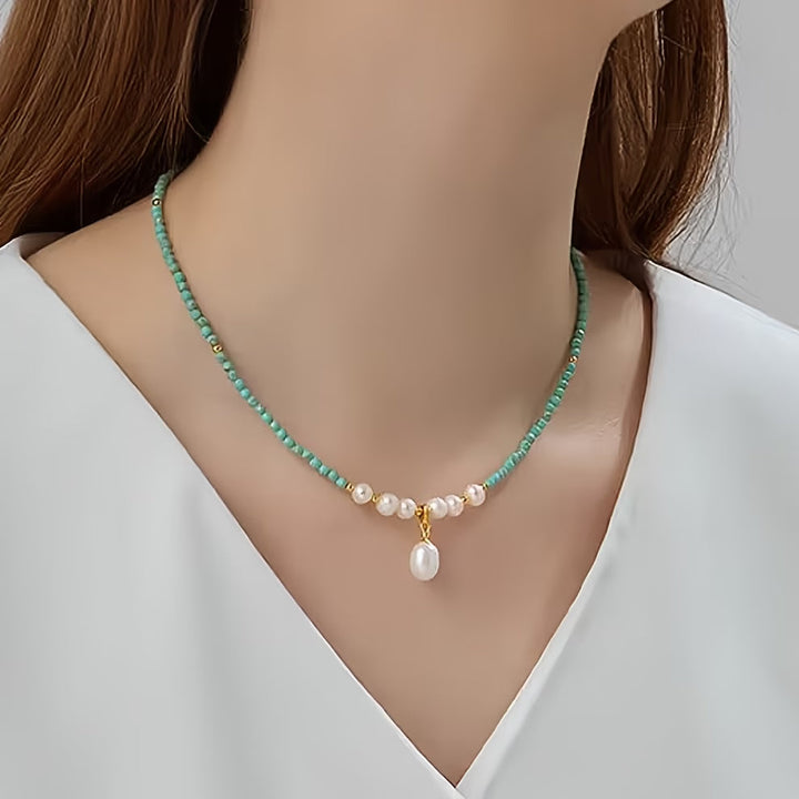 Freya™ | Turquoise and Pearl Necklace