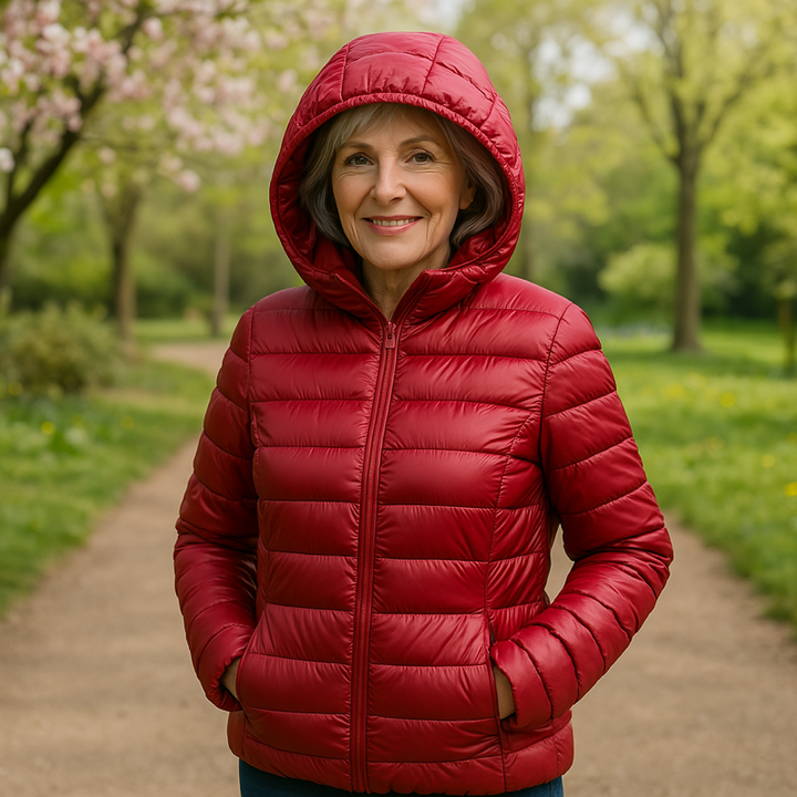 Metta Transitional Padded Jacket | Dark Red