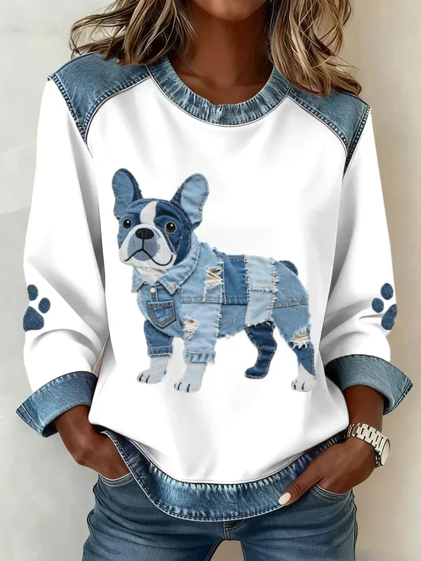Lilah | Dachshund Patchwork Sweatshirt