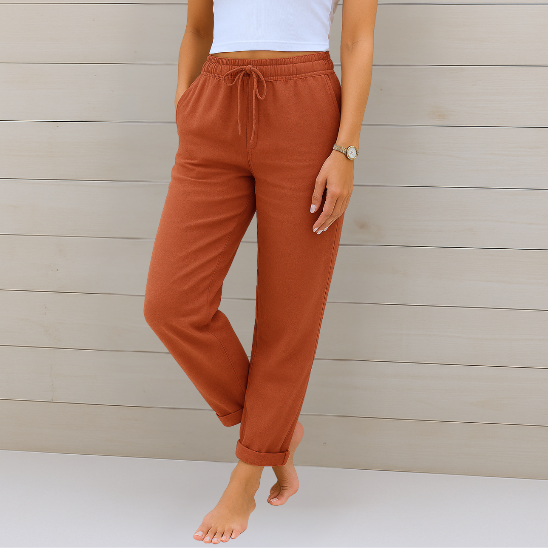 Adrianna™ | Premium Linen Stretch Trousers