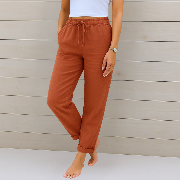 Adrianna™ | Premium Linen Stretch Trousers