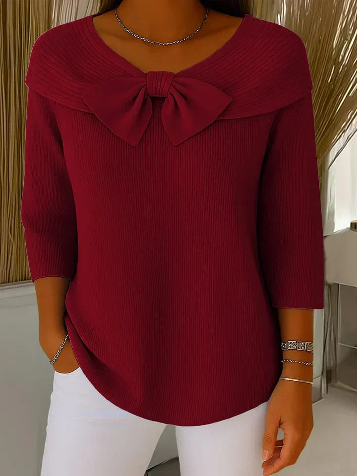 Emma | Knot-Detail Round-Neck Sweater