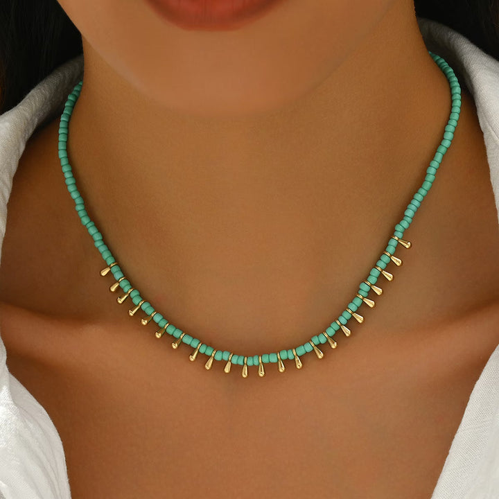 Carys™ | Turquoise and Gold Necklace