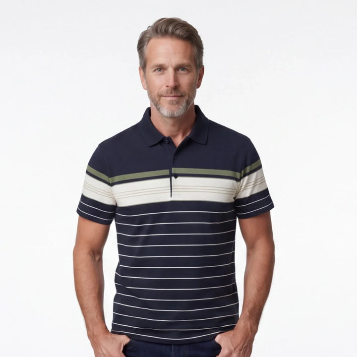 Dylan™ | Men's Striped Cotton Polo