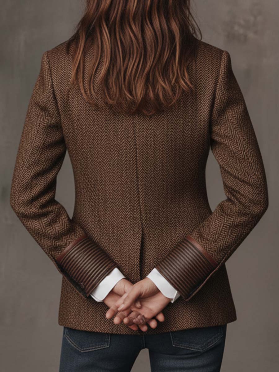 Wynn | Herringbone Panel Blazer