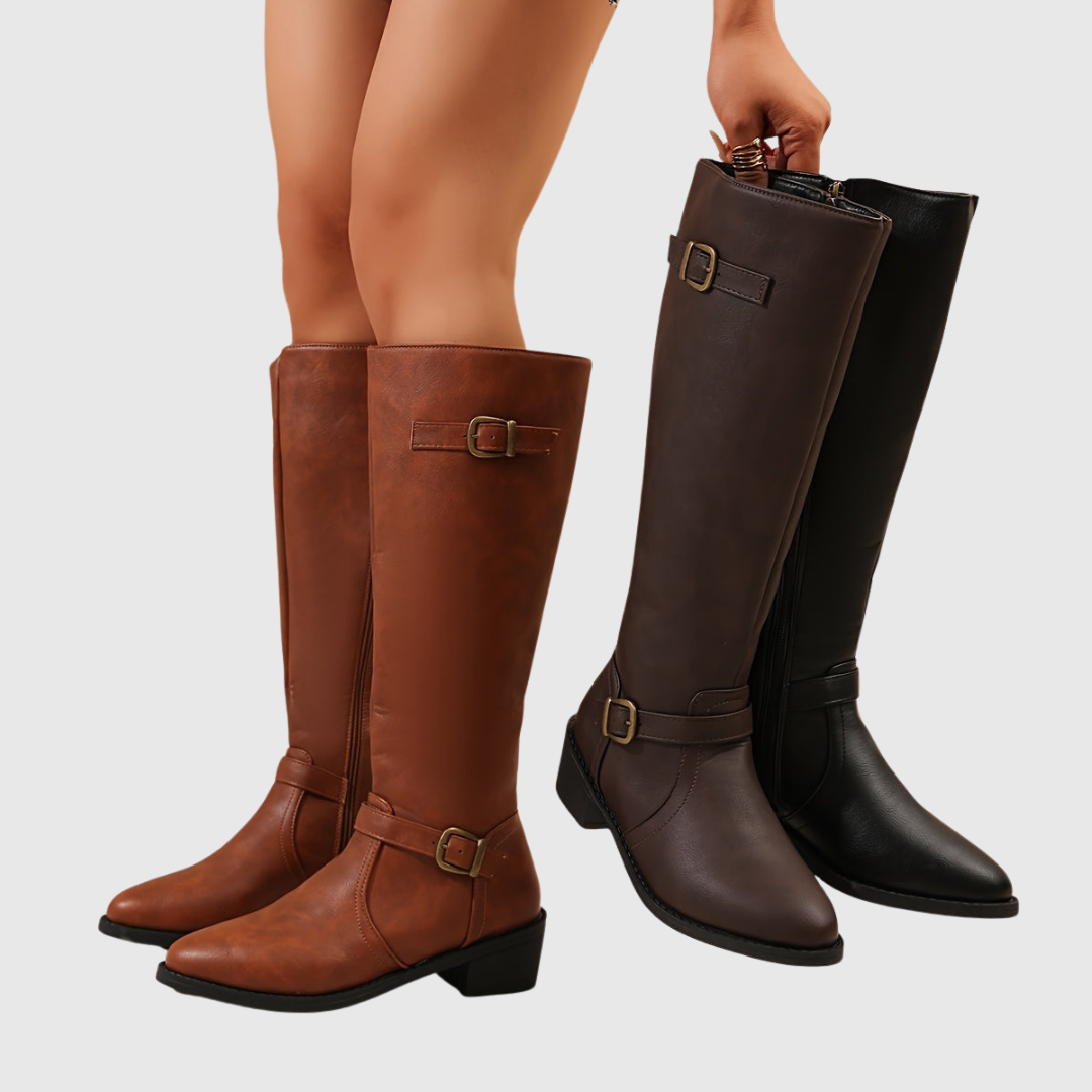 Anastelle™ | Suede Riding Boots