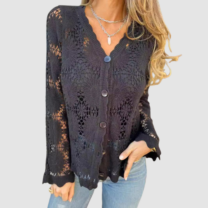 Laurelle Lace V-Neck Cardigan