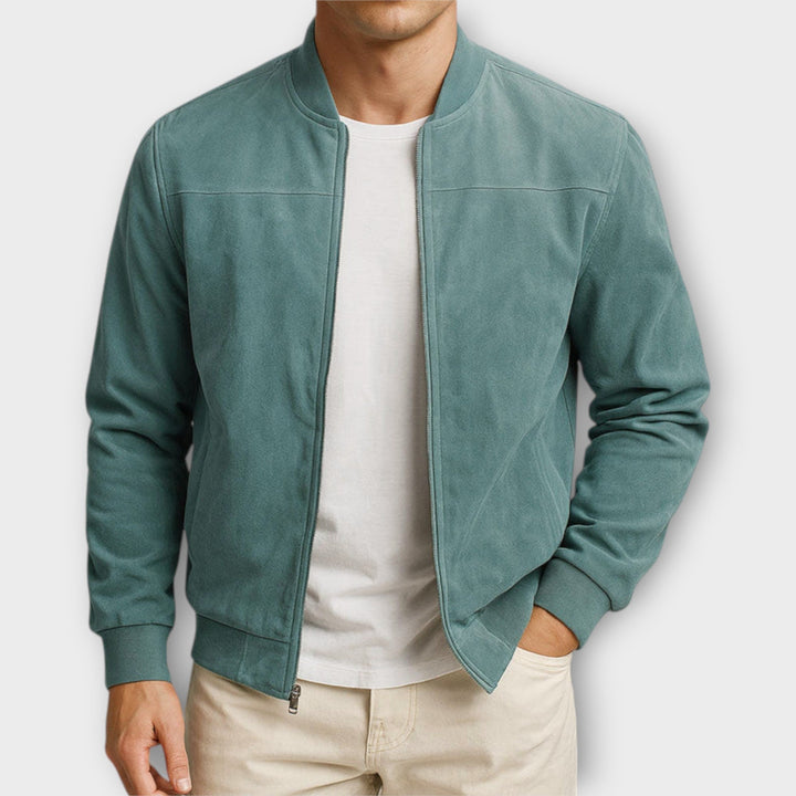 Elliot™ | Suede Leather Bomber Jacket