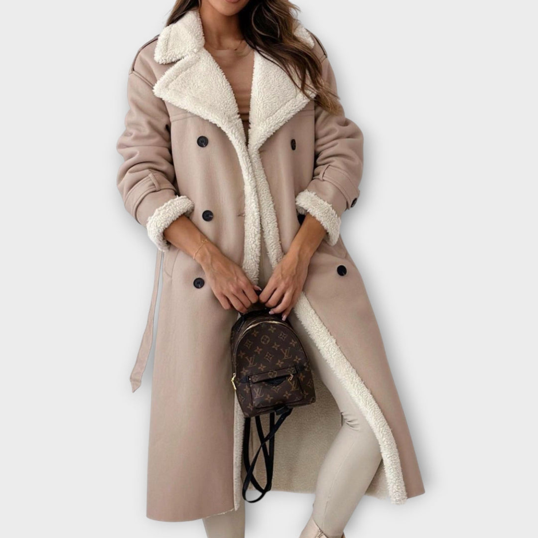 Winslow | Sherpa-Lined Double-Breasted Trench Coat