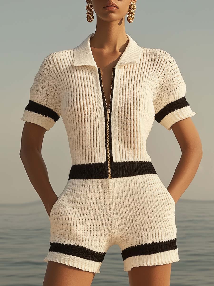 Zara — The Short Summer Knit Jumpsuit