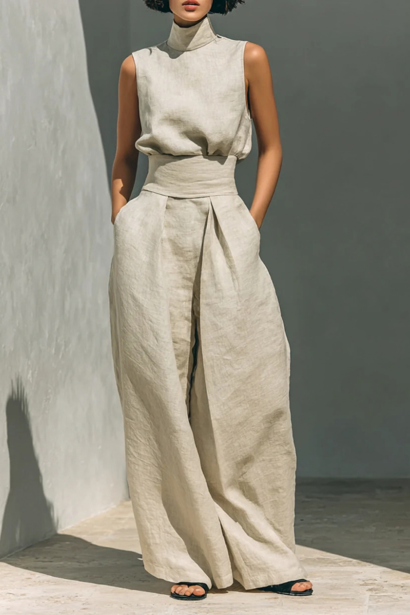 Nerina - Sleeveless Wide-Leg Jumpsuit