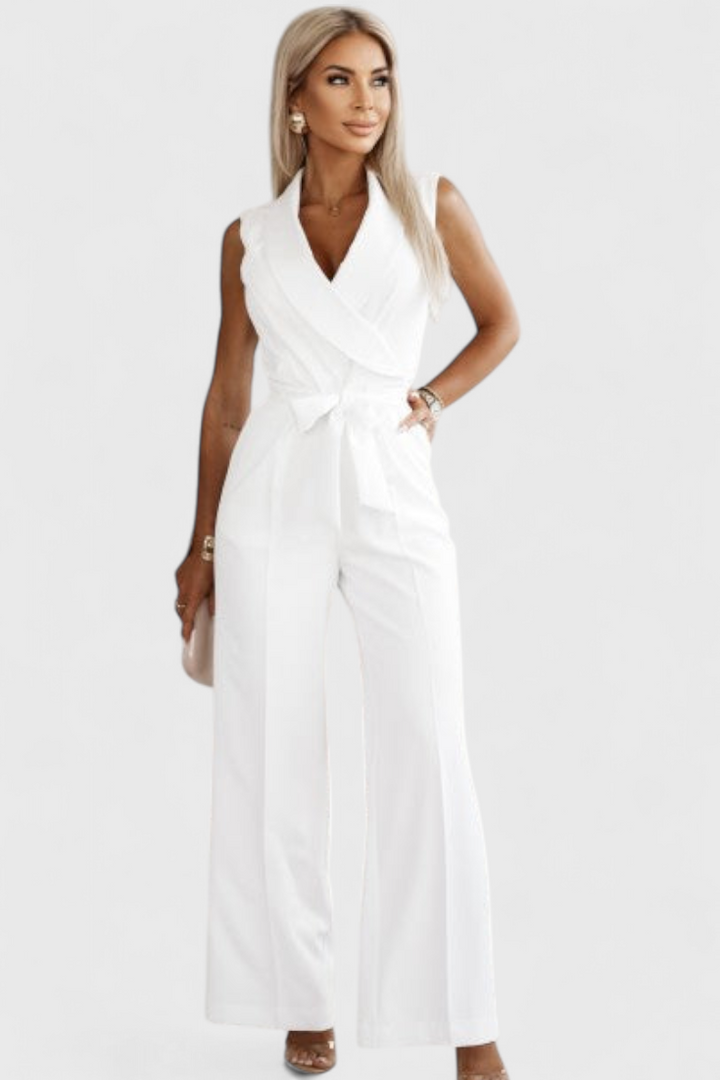 Elegant Sleeveless Montserrat Mono with Knot and Fluid Fall