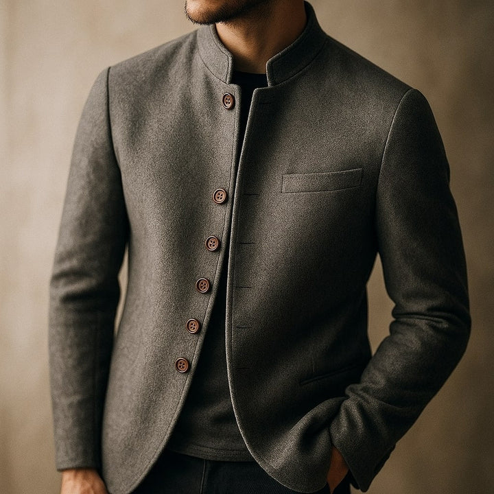 Theo™ | Wool Jacket with Straight Collar