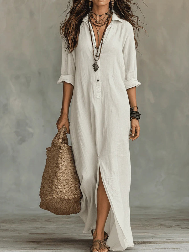 Soline | Relaxed V-Neck Maxi Dress