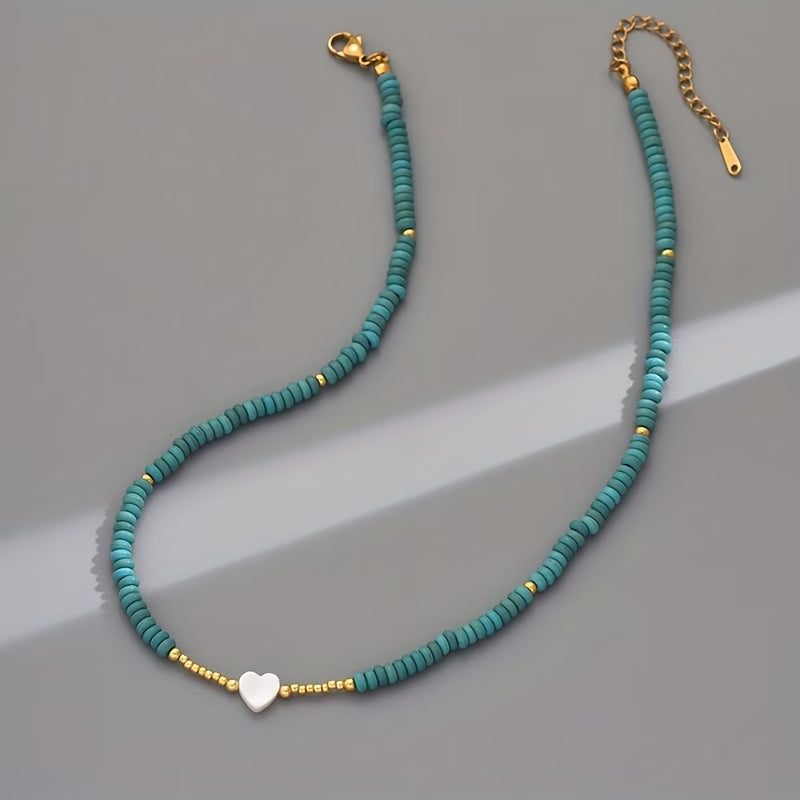 Cora™ | Turquoise Heart Necklace
