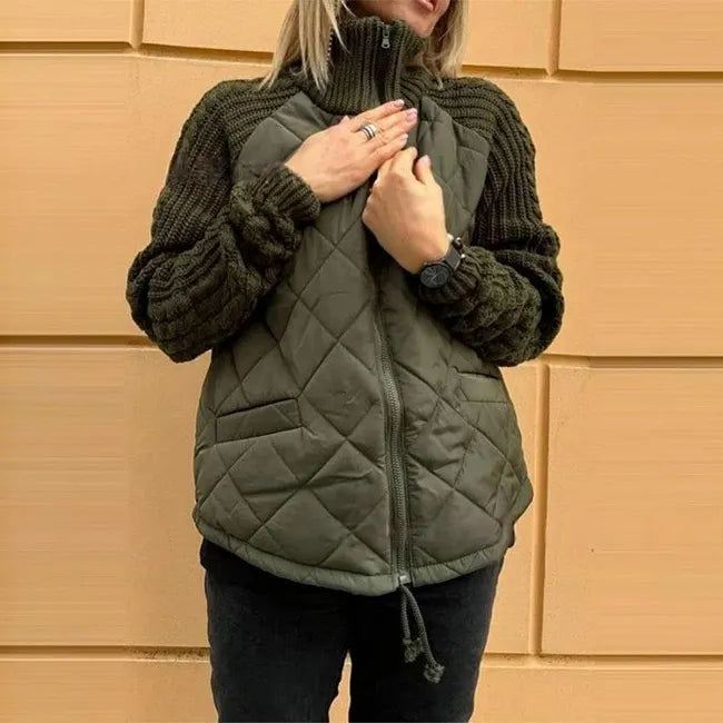 Sybil Quilted Knit Sleeve Jacket