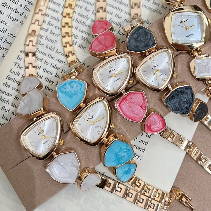 Vera™ | Turquoise Stone Gold Bracelet Watch