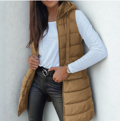 Rain™ | Long Sleeveless Puffer Vest