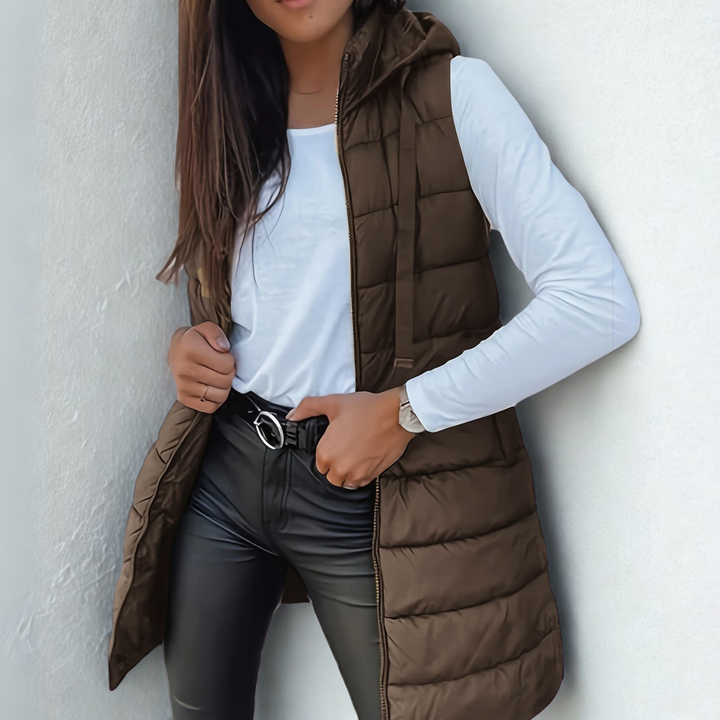Eirlys | Sleeveless Hooded Puffer Vest