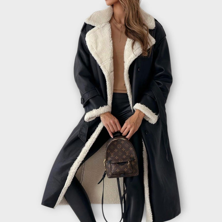 Winslow | Sherpa-Lined Double-Breasted Trench Coat