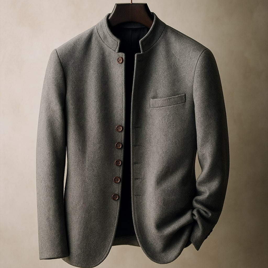 Theo™ | Wool Jacket with Straight Collar