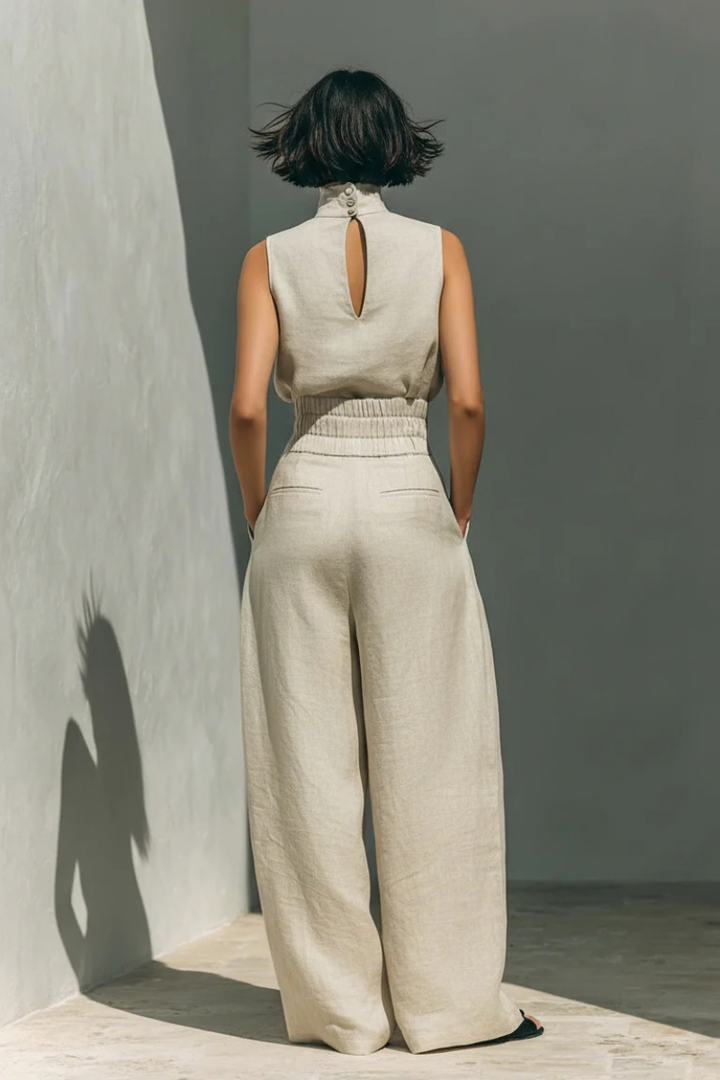 Nerina - Sleeveless Wide-Leg Jumpsuit