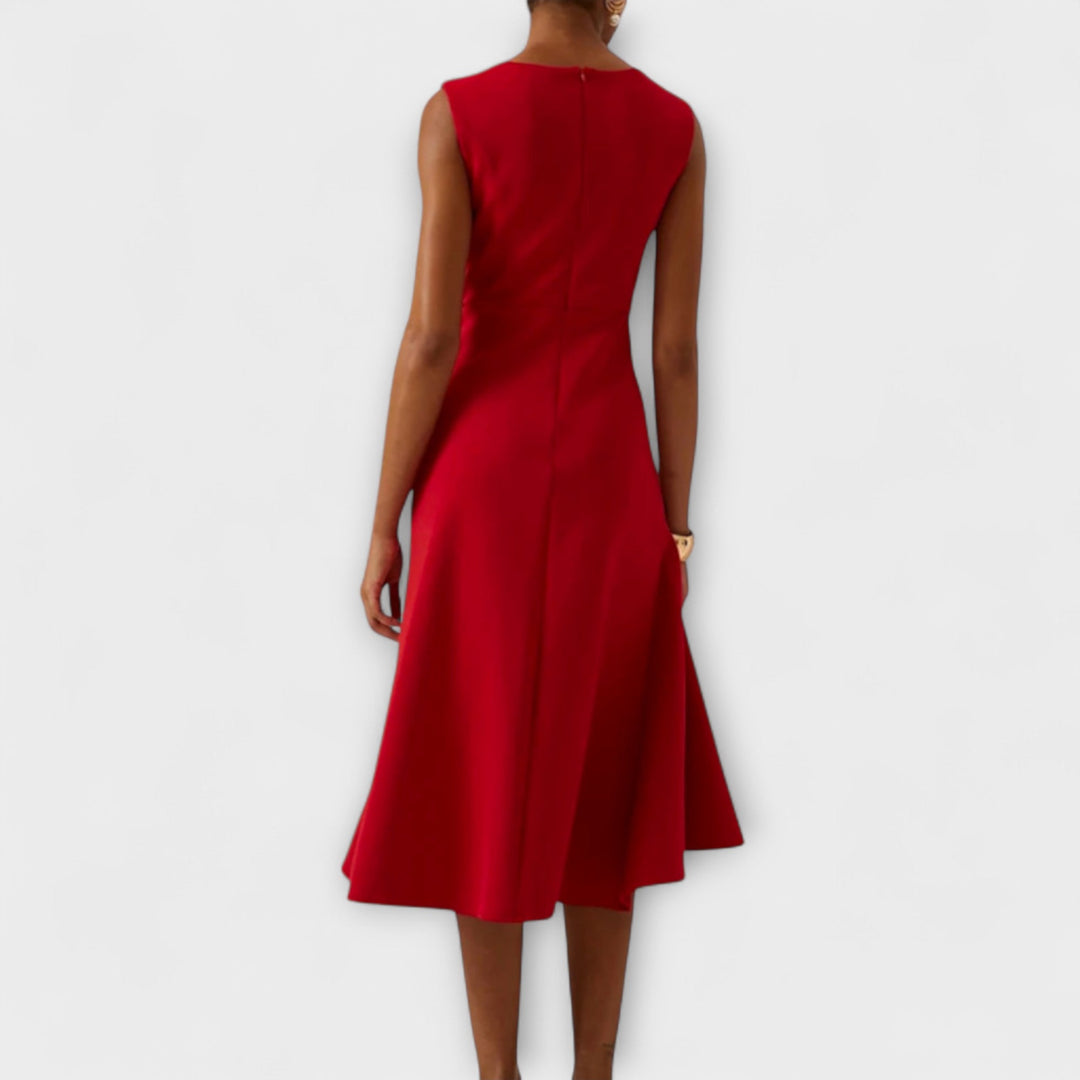 Juliette – Draped Asymmetric Midi Dress