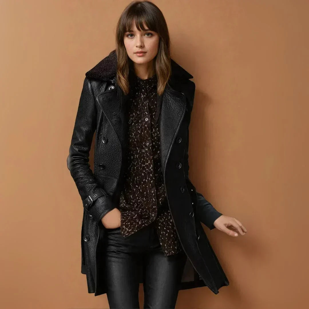 Elowen | Classic Double-Breasted Coat