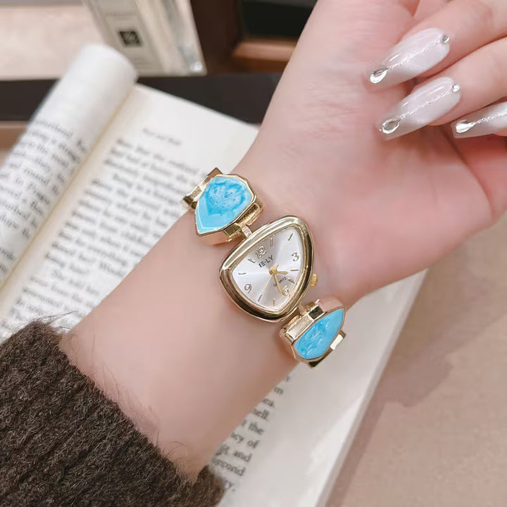 Vera™ | Turquoise Stone Gold Bracelet Watch
