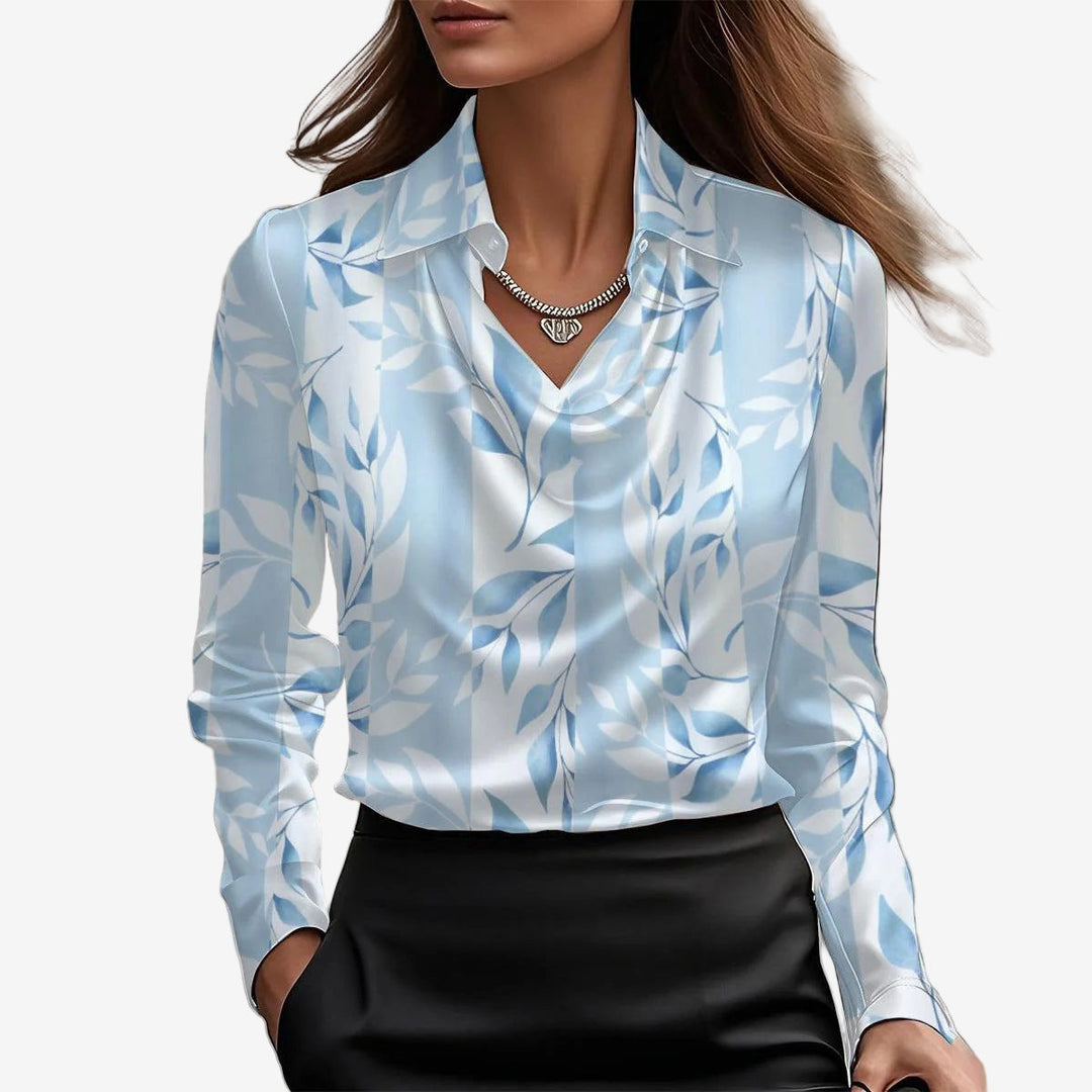 Elira | Draped Satin Blouse