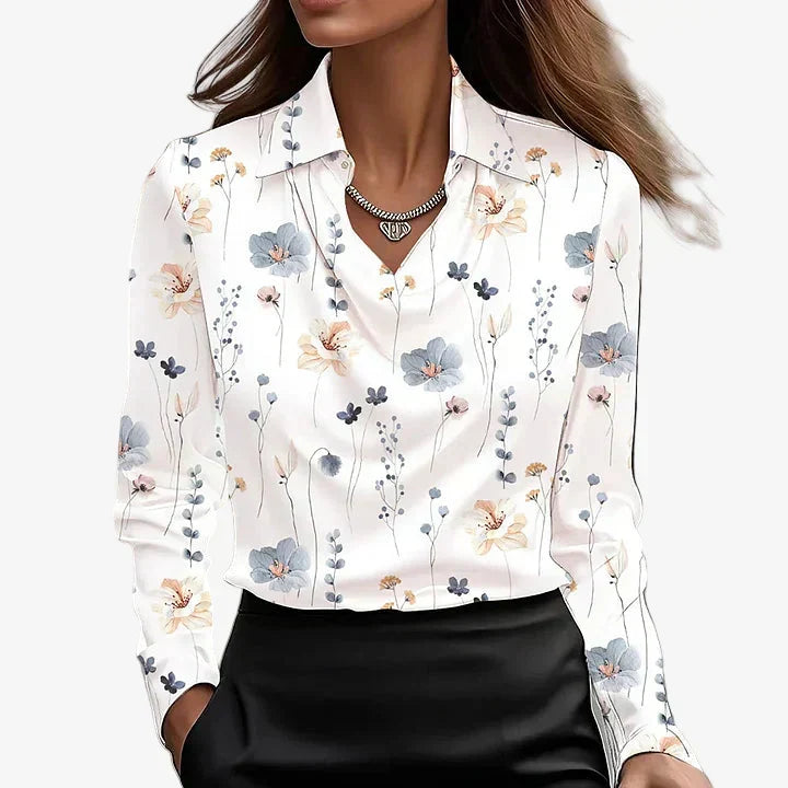 Elira | Draped Satin Blouse