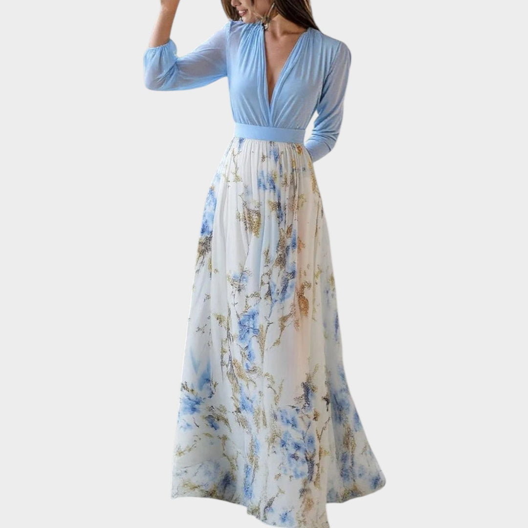 Celeste | Floral Chiffon Maxi Dress