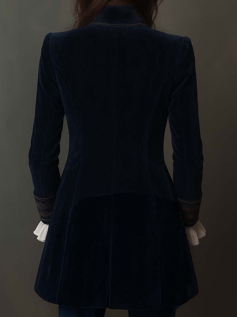 Erica | Long Velvet Vintage Jacket