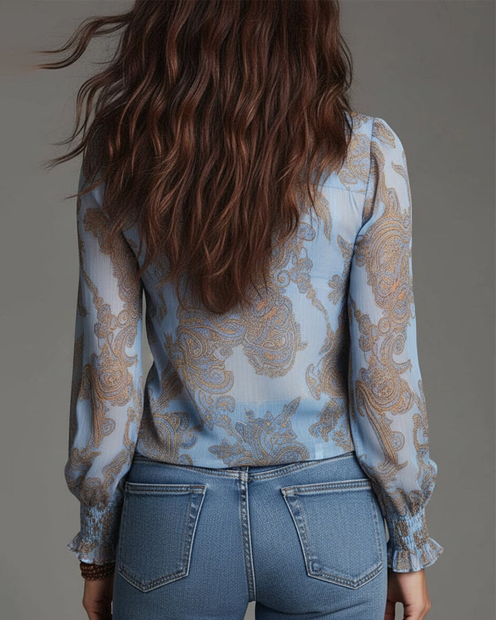 Norina | Soft-Touch V-Neck Blouse
