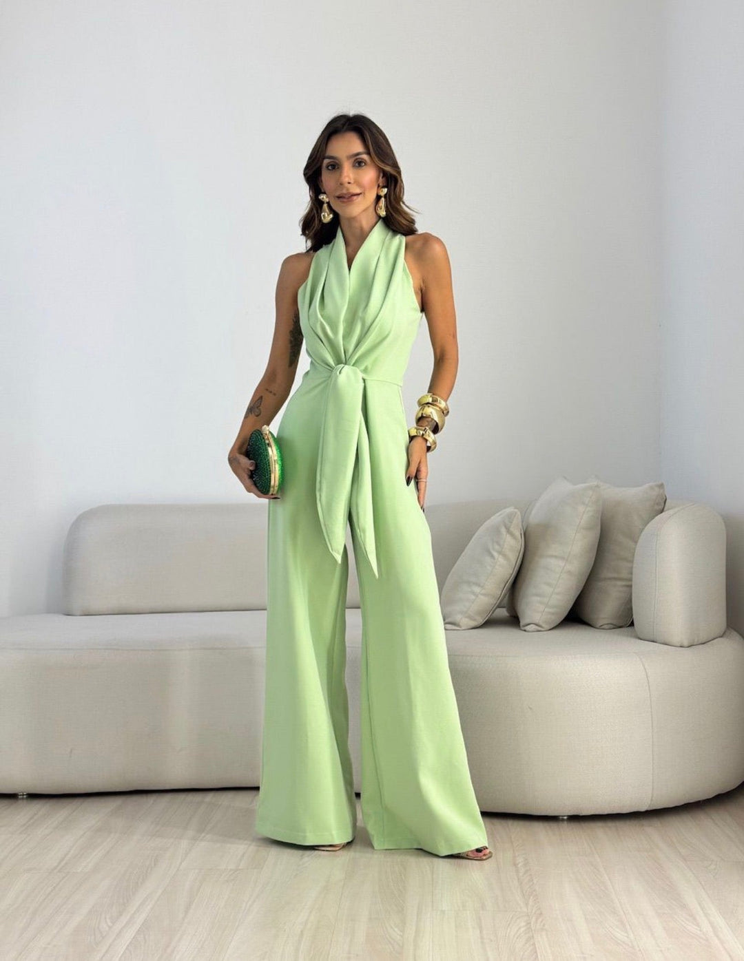 Caterina™ | Knot-Front Wide-Leg Jumpsuit