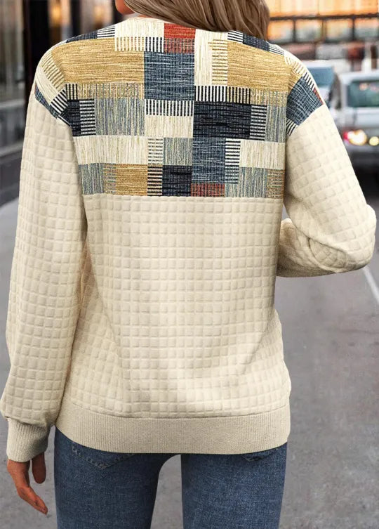 Marlowe™ | Buttoned Patchwork Knit