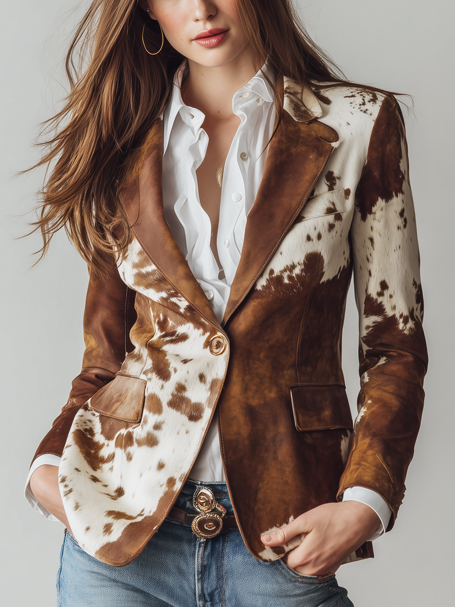 Dakota | Cow-Print Blazer