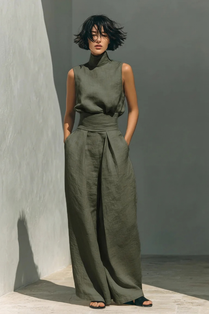 Nerina - Sleeveless Wide-Leg Jumpsuit